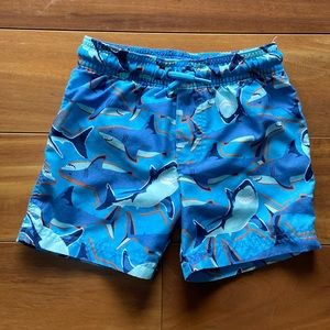 Carters Swim Trunks 2T Blue Sharks